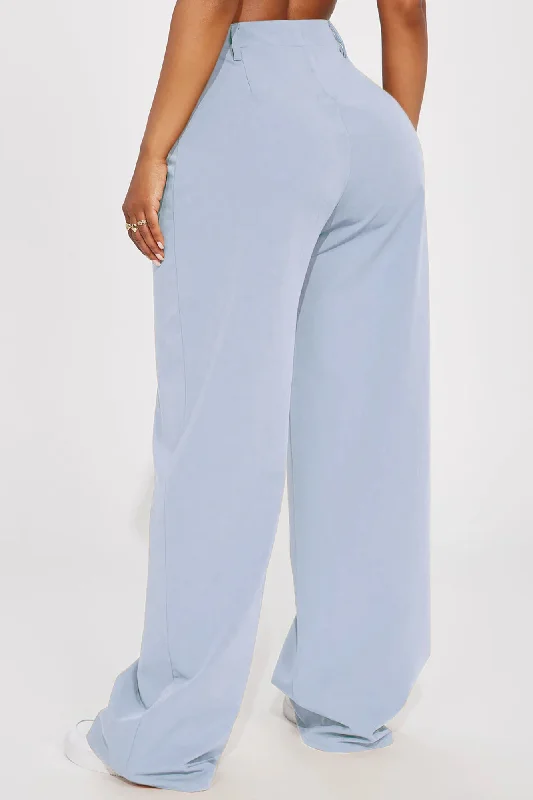 Allison Wide Leg Trouser - Grey