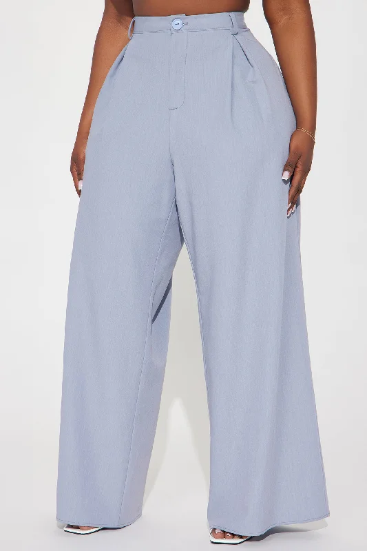 Allison Wide Leg Trouser - Grey