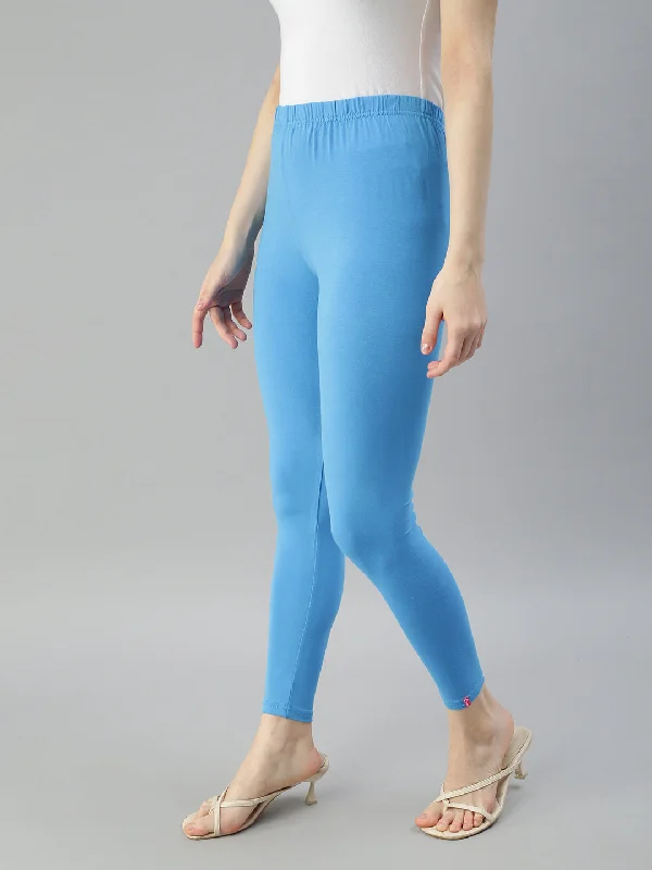 Ankle Leggings-Peacock Blue