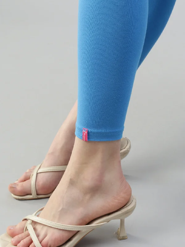 Ankle Leggings-Peacock Blue