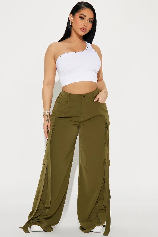 Archive Me Cargo Wide Leg Pant - Olive