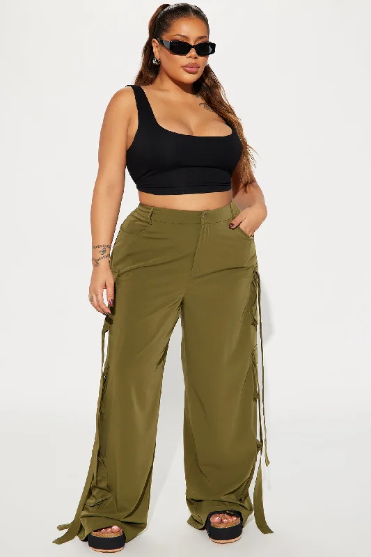 Archive Me Cargo Wide Leg Pant - Olive