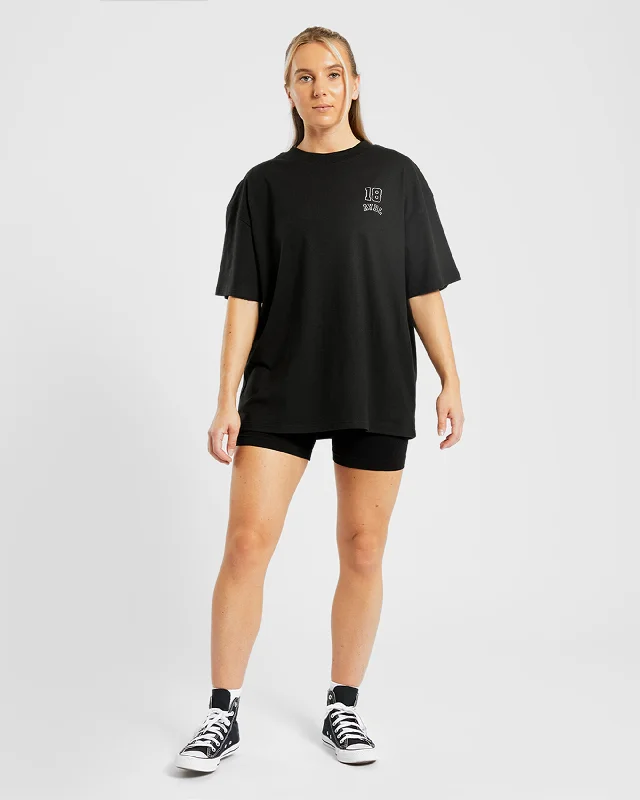 Athletics Kettlebell Oversized T Shirt - Black