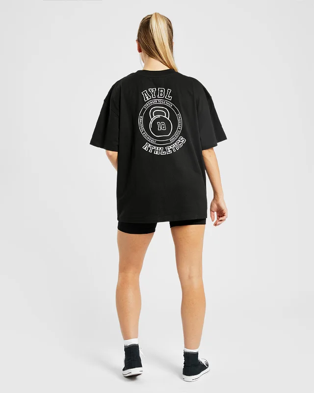 Athletics Kettlebell Oversized T Shirt - Black