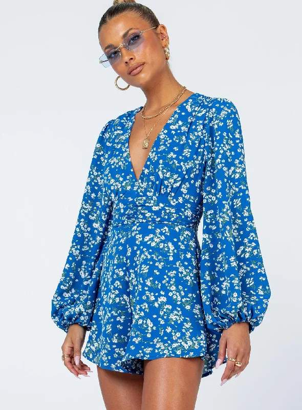 Atlas Romper Blue Floral