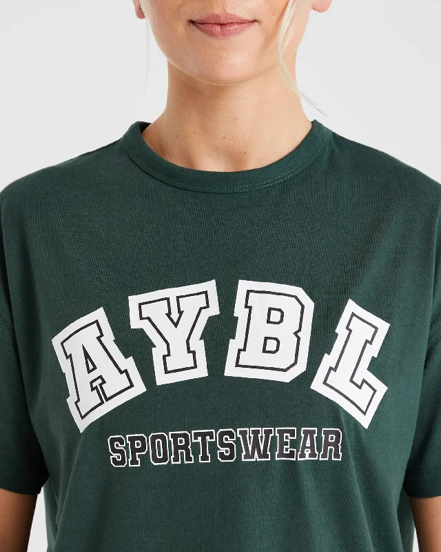 AYBL Sports Oversized T Shirt - Forest Green