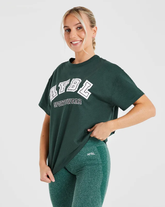 AYBL Sports Oversized T Shirt - Forest Green