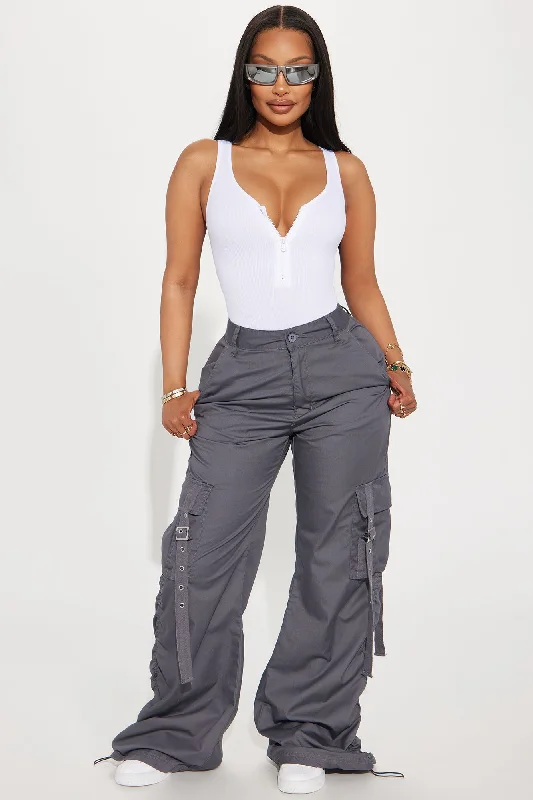 Be My Bestie Cargo Jogger Pant - Charcoal