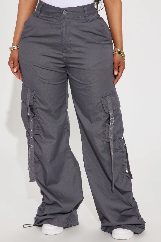 Be My Bestie Cargo Jogger Pant - Charcoal