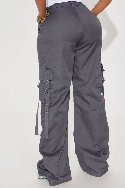 Be My Bestie Cargo Jogger Pant - Charcoal