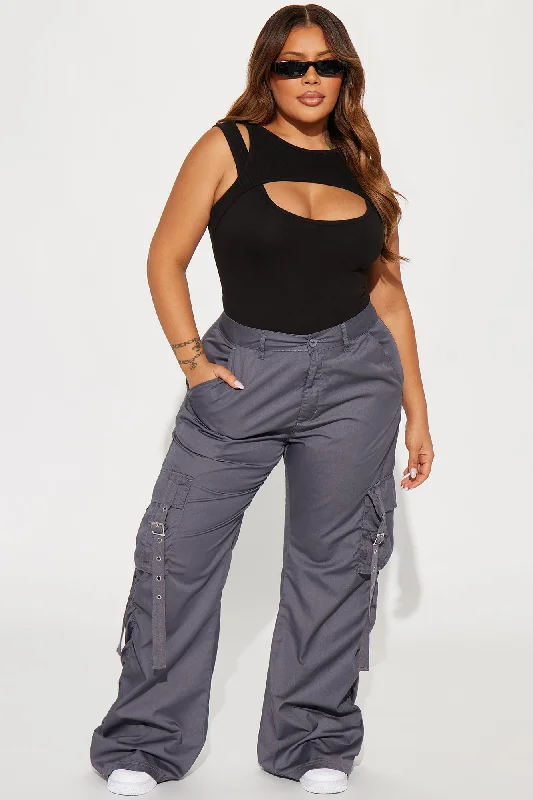 Be My Bestie Cargo Jogger Pant - Charcoal