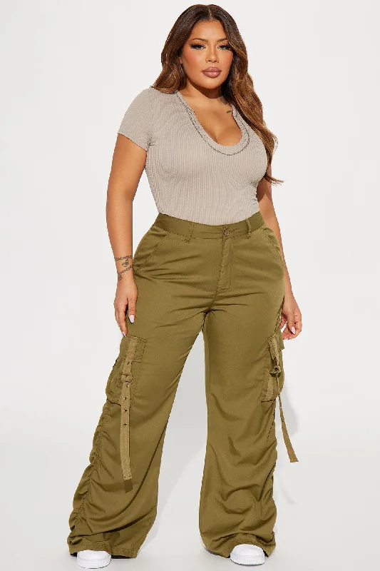 Be My Bestie Cargo Jogger Pant - Olive