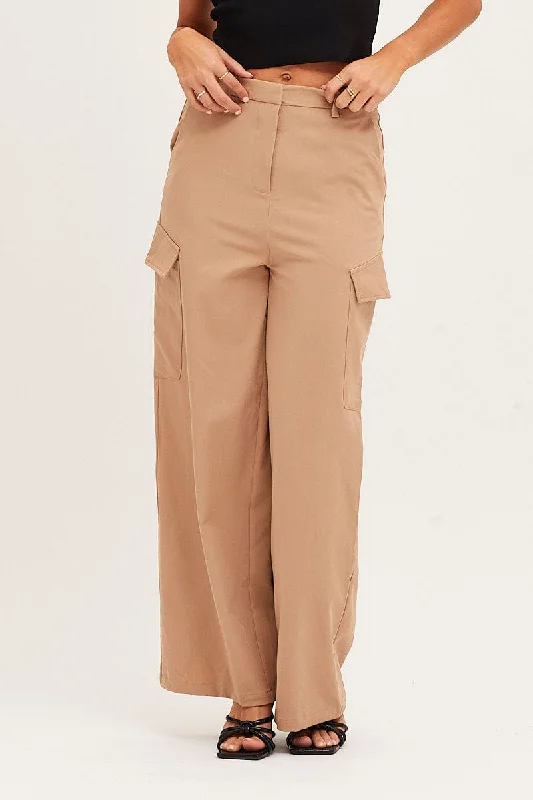 Beige Cargo Pant