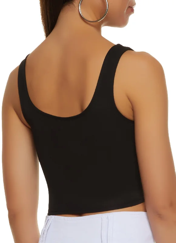 Square Neck Corset Crop Top