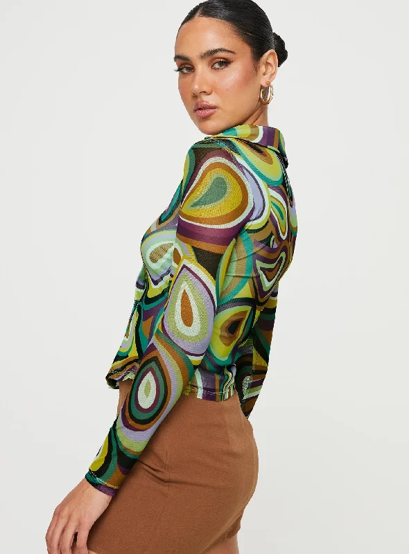 Blanca Long Sleeve Top Multi