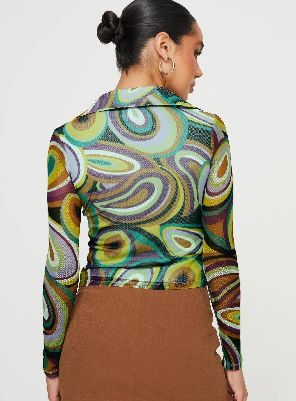 Blanca Long Sleeve Top Multi