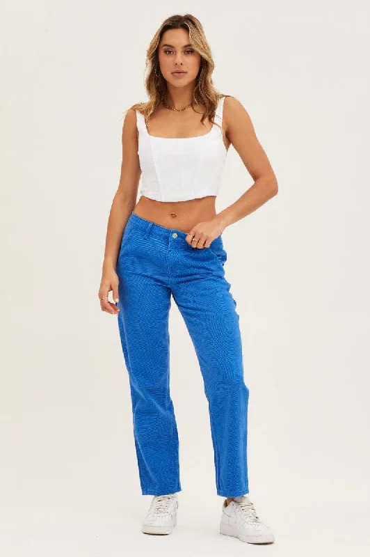 Blue Carpenter Denim Jeans Low Rise