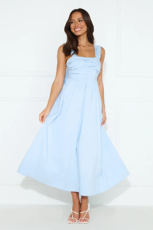 Bluebell Blossom Midi Dress Blue