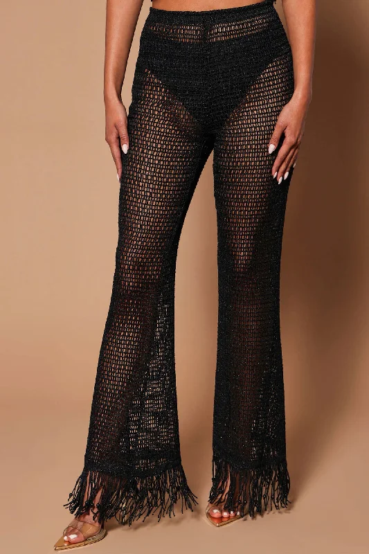 Bohemian Dreams Crochet Pant - Black