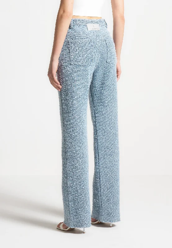 Boucle Denim Boyfriend Jeans - Light Blue