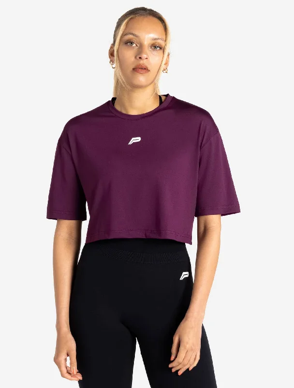 BreathEasy® Crop T-Shirt - Purple