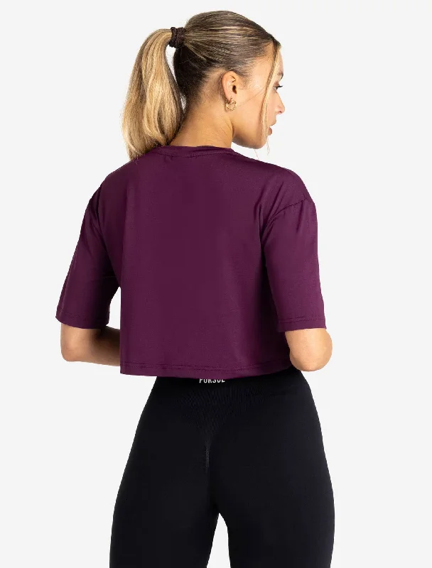 BreathEasy® Crop T-Shirt - Purple