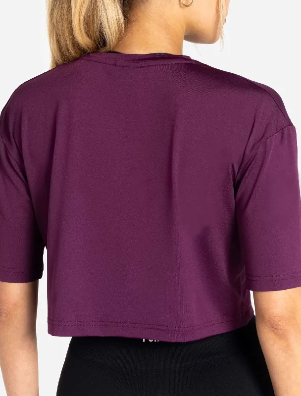 BreathEasy® Crop T-Shirt - Purple