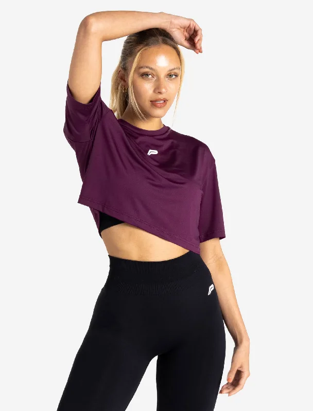 BreathEasy® Crop T-Shirt - Purple