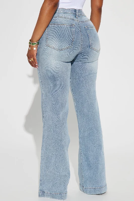 Bridge The Distance Wide Leg Jeans - Medium Blue Wash