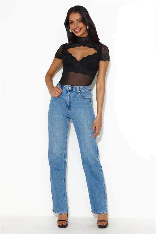 Bring The Heat Lace Bodysuit Black