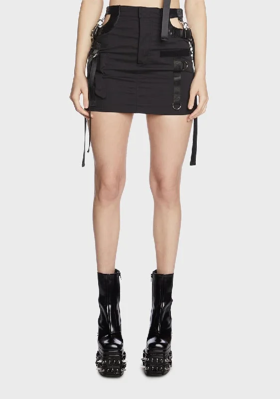 Bumster Cut-Out Mini Skirt