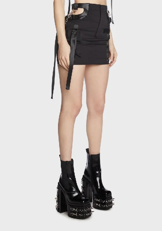 Bumster Cut-Out Mini Skirt