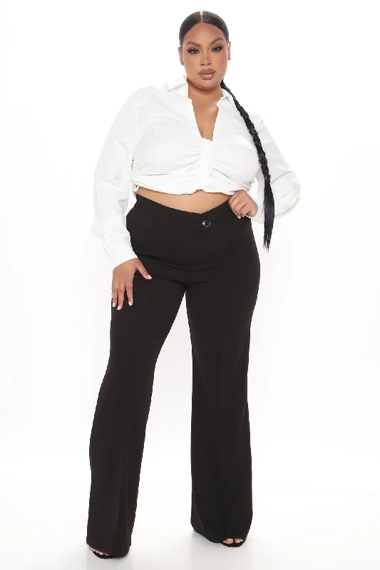 Call It Even Wide Leg Dress Pants - Black