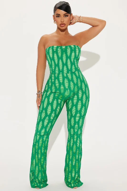 Catch A Wave Jumpsuit - Green/combo