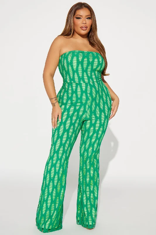 Catch A Wave Jumpsuit - Green/combo