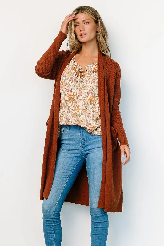 Central Park Cardigan | Rust