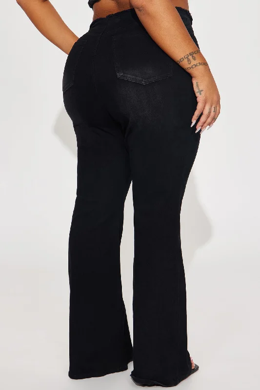 Chelsea V Waist Flare Pant - Black