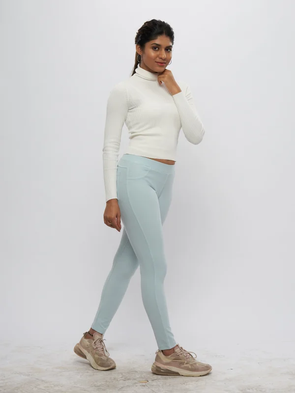 Color Jeggings Pocket-Sky