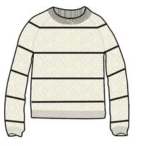 Comfort Stripe Organic Knitted Sweater - Off White Stripe