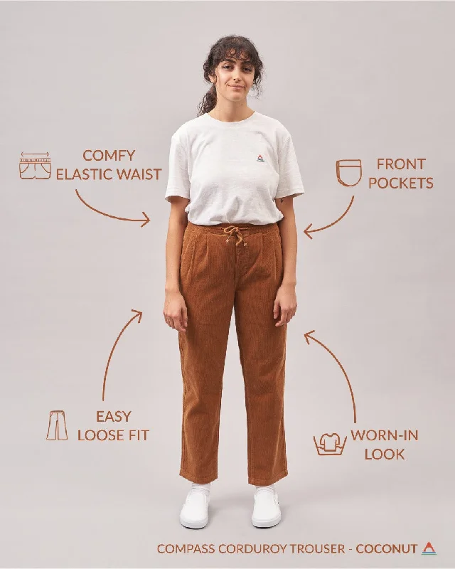 Compass Recycled Corduroy Pants - Coconut