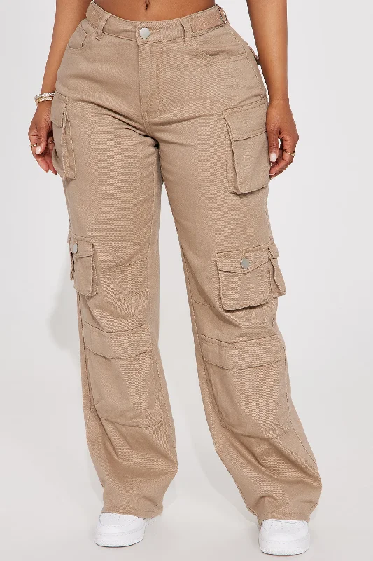 Count On It Straight Leg Cargo Pant - Khaki