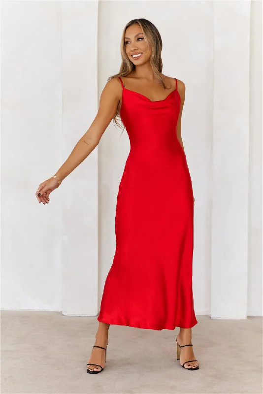 DEAR EMILIA Your Style Points Maxi Dress Red