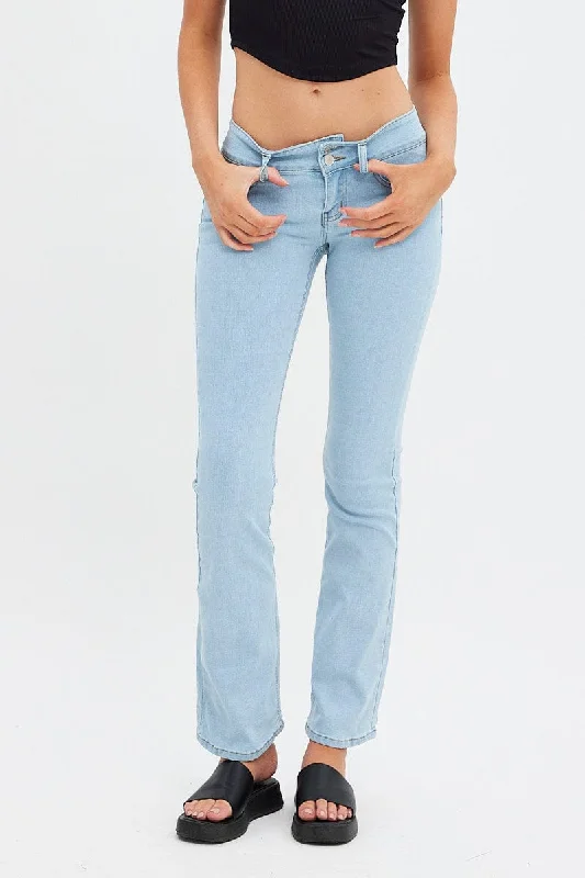 Denim Flare Jeans Low Waist