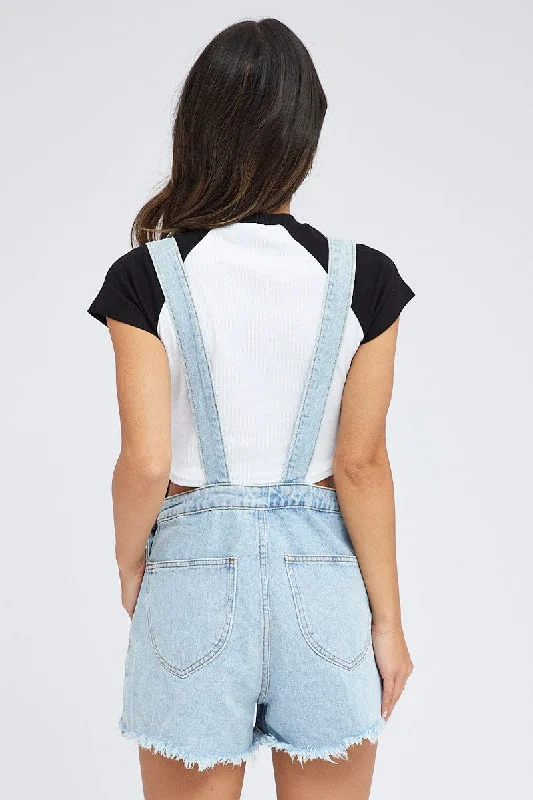 Denim Short Overall Jeans