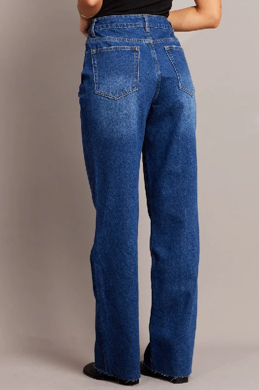 Denim Straight Jean Mid Rise