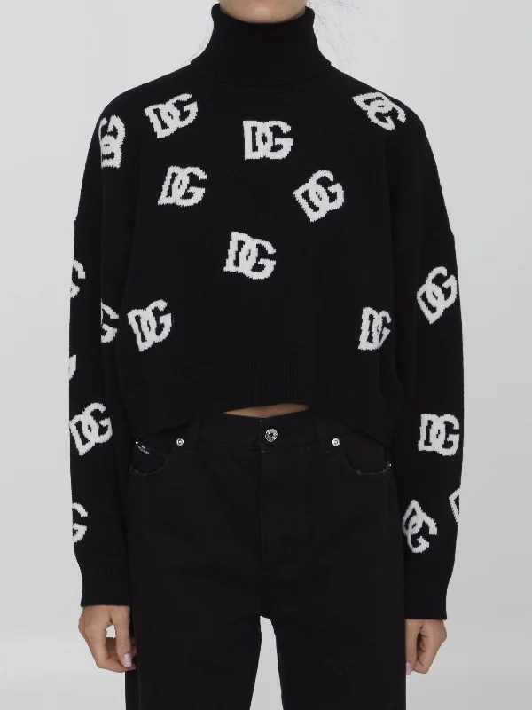 Dolce&gabbana Turtleneck Sweater With Dg Logo