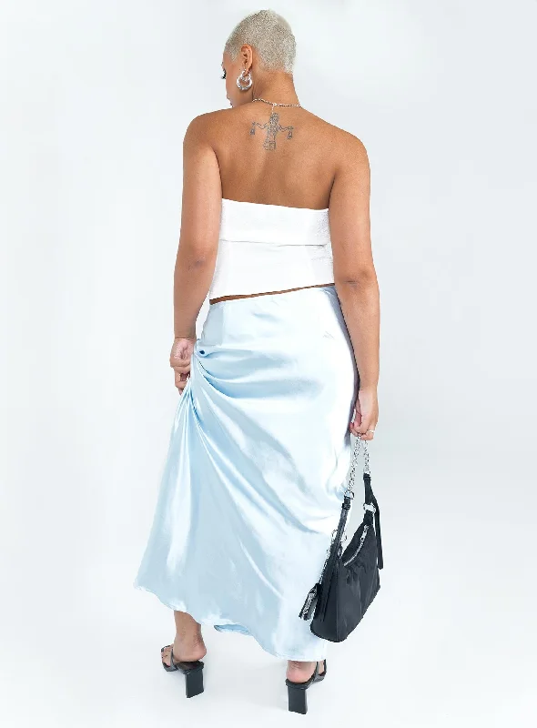 Don't Belong Maxi Skirt Blue