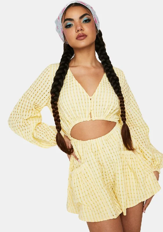 Down to Earth Cut Out Romper