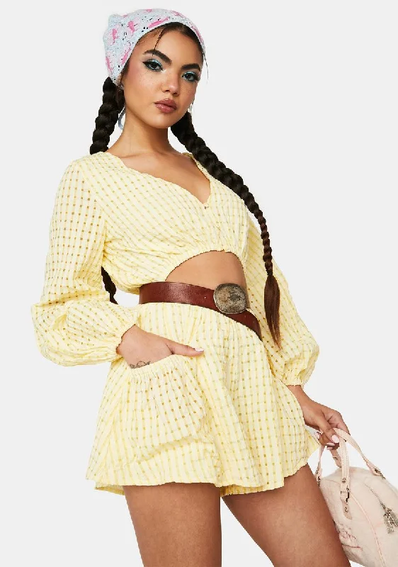 Down to Earth Cut Out Romper