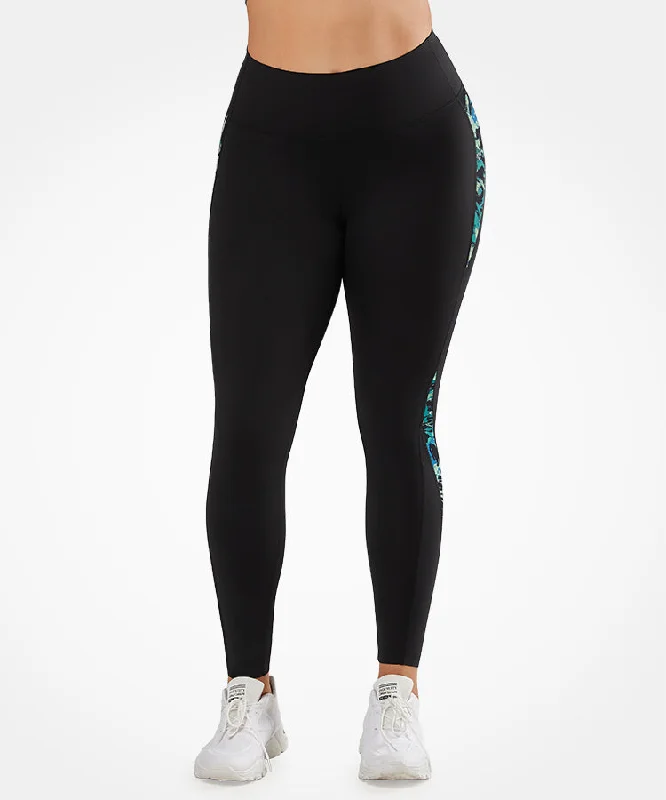 Echo Abstract Print Stretchy Running Leggings | Women's High Support Leggings